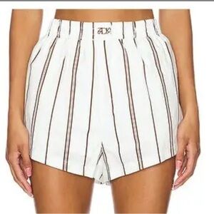 White Striped Shorts‎
